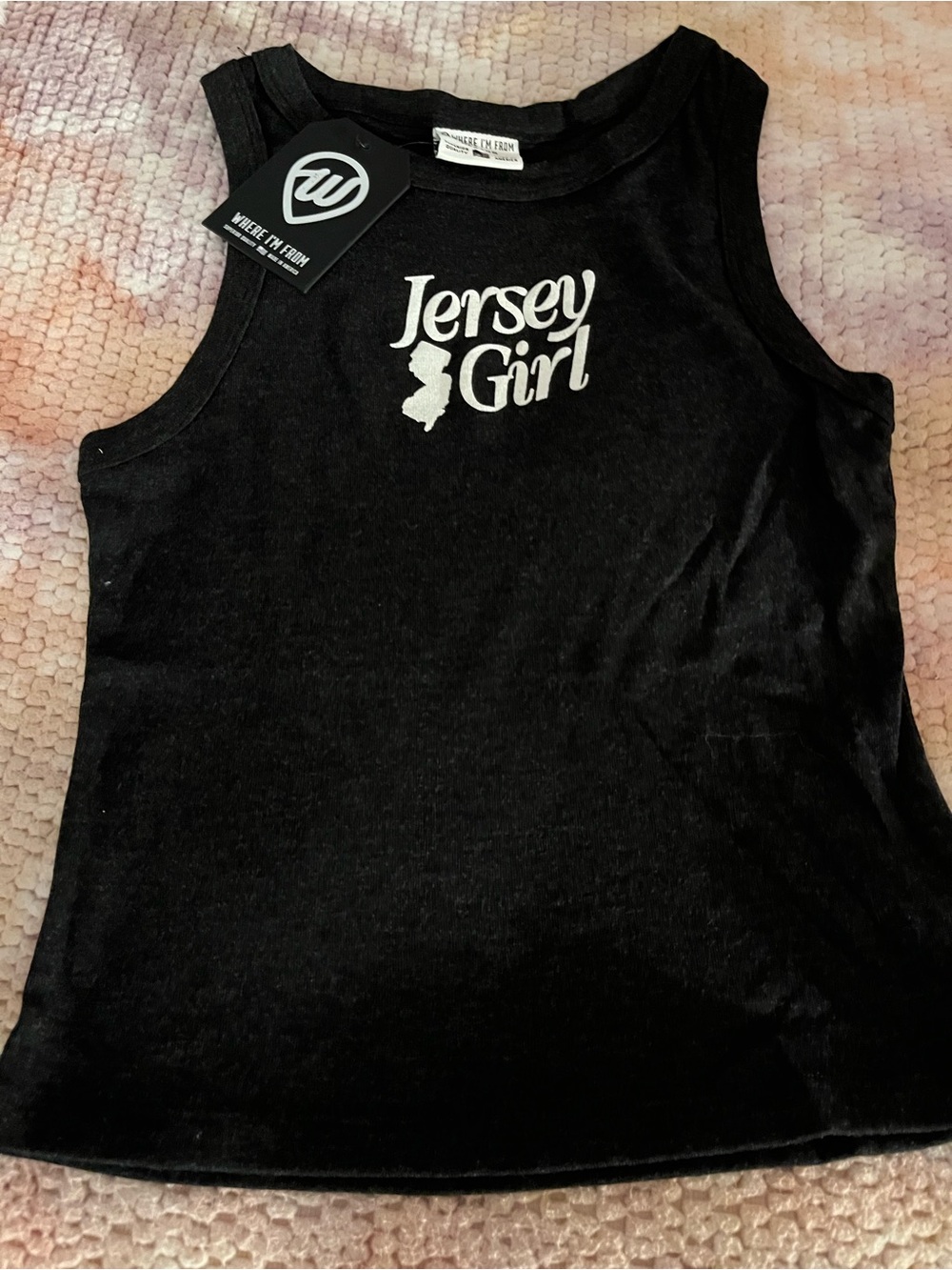 Where I’m From “Jersey Girl" Black Tank Top